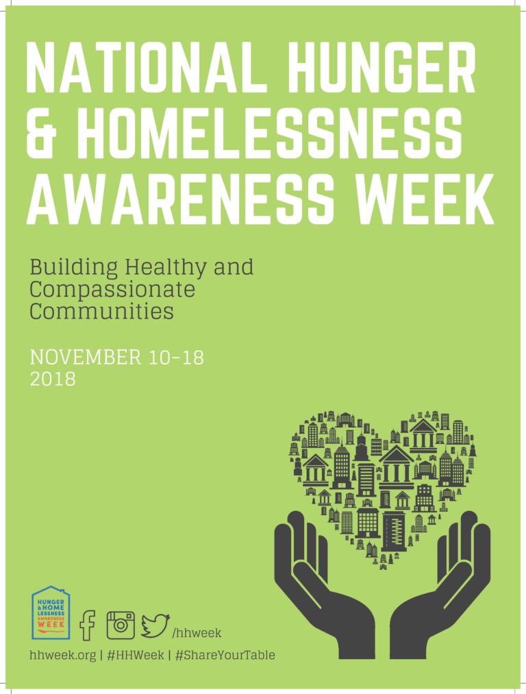 Official 2018 Hunger And Homelessness Awareness Week Poster Hunger And Homelessness Awareness Week